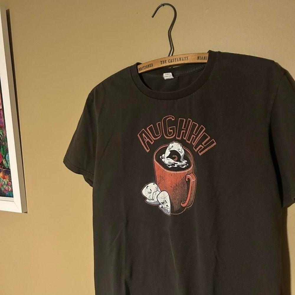 Black and red vintage y2k funny joke graphic t-shirt‎ tee Size M